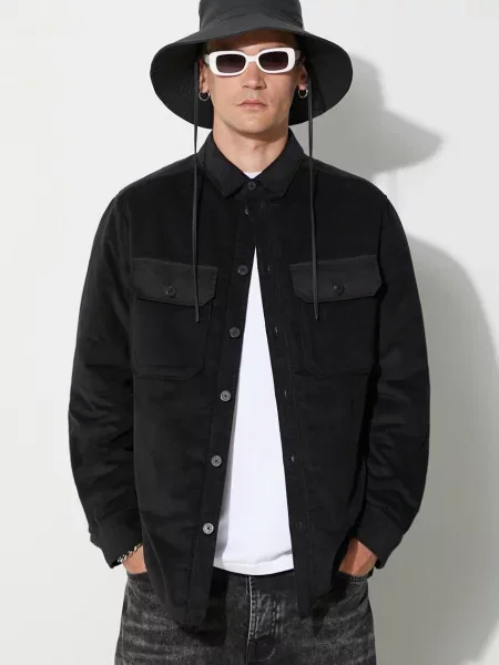 Яке Neil Barett LOOSE BICOLOR FLAP POCKET PADDED преходен модел черно