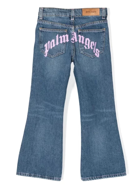 Dětské zvonové džíny Palm Angels modré