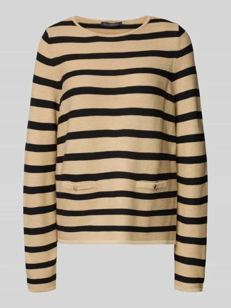 Sweter z dzianiny z ozdobnymi Betty Barclay beżowy