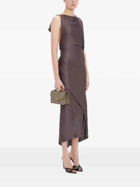 Body Victoria Beckham din piele maro