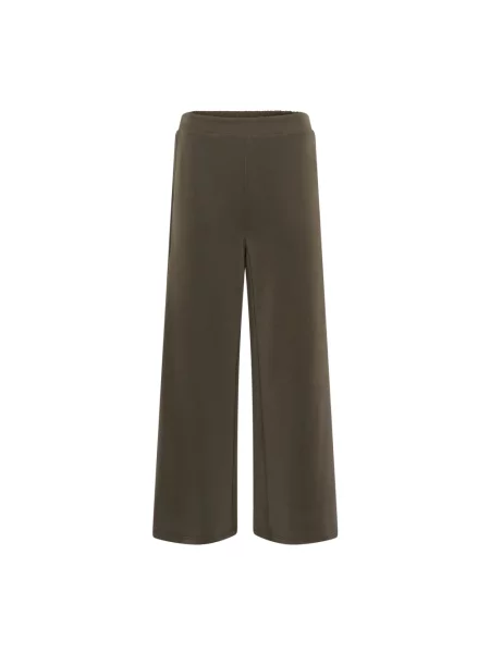 My Essential Wardrobe Spodnie Kobieta L Wide Trousers brązowy