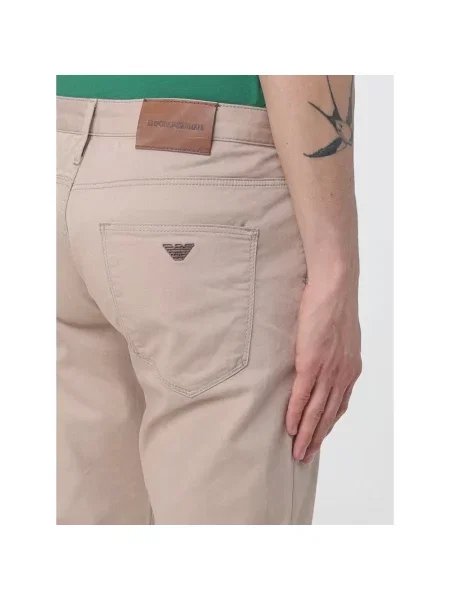 Spodnie Emporio Armani beżowe