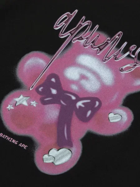 Tricou Aape By A Bathing Ape cu imagine negru