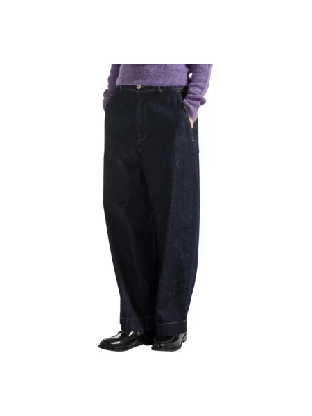 Szerokie jeansy Seventy niebieskie