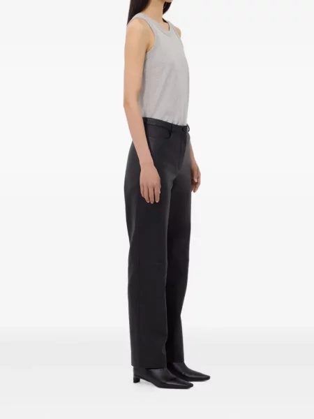 Pantaloni Loulou De Saison din piele negru