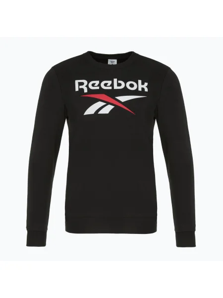 Мъжки суитчър Reebok Identity Big Logo Fleece Crew черен/бял/векторно червен бяло
