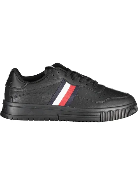 Teniși Tommy Hilfiger din piele cu dungi negru