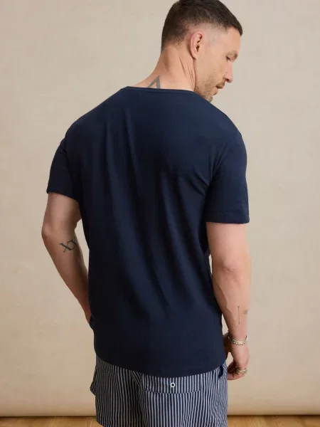 DAN FOX APPAREL Marškinėliai Caspar tamsiai mėlyna