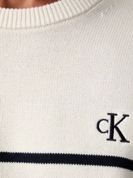 Calvin Klein Jeans пуловер мъжки от бежово