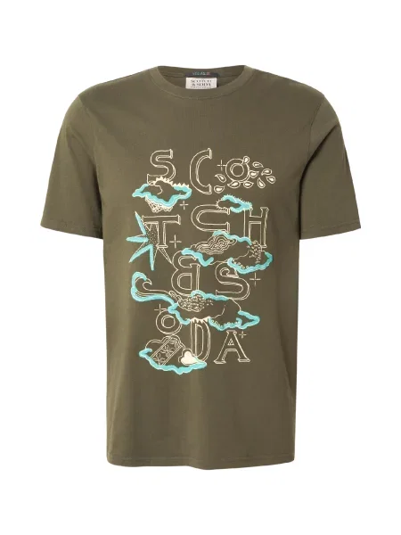 SCOTCH & SODA Tricou / azur / verde bej