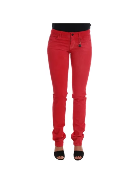 Skinny jeansy skinny Costume National czerwone