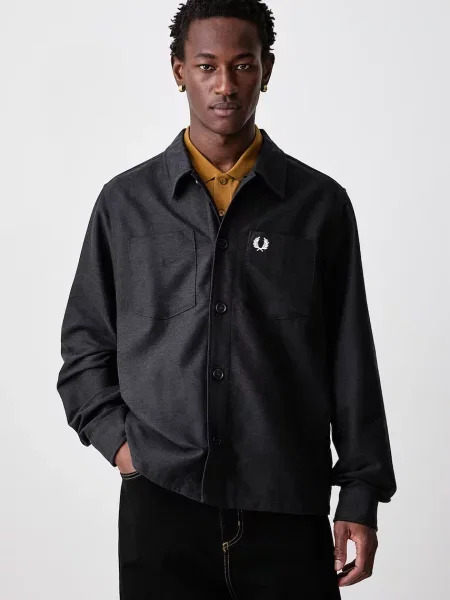 Fred Perry Cămașă | Oversize fit gri