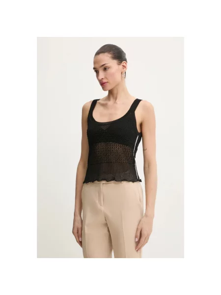 Dzianinowy top Pinko czarny