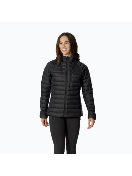 Дамско пухено яке Rab Microlight Alpine Hoody black черно