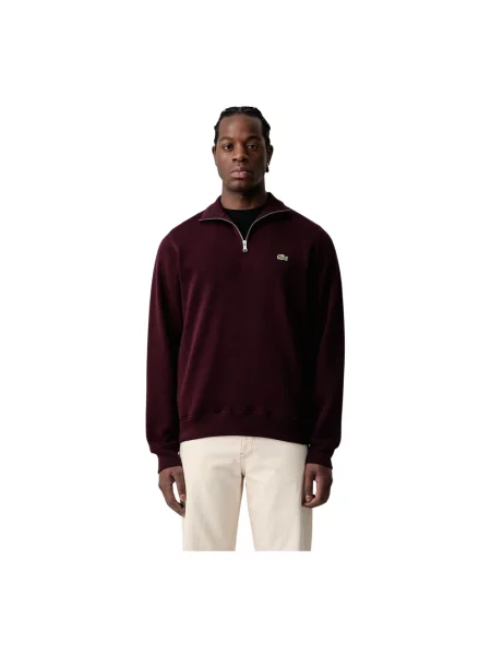 Sweter Lacoste brązowy