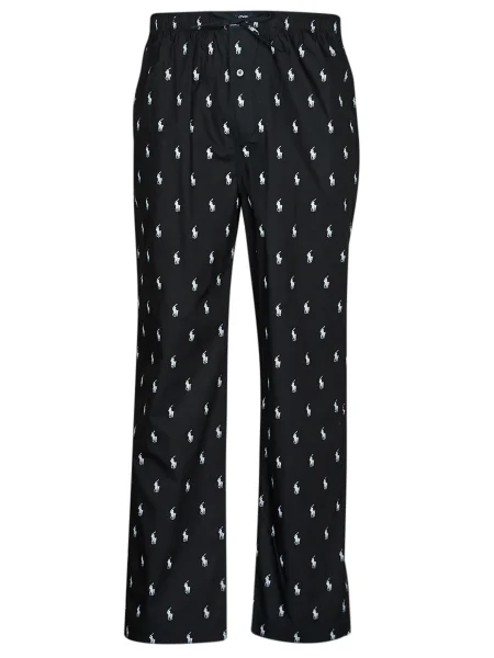 Polo Ralph Lauren Spodnji del pižame črna bela
