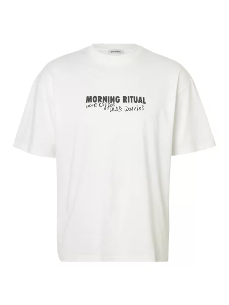 BALMOHK Tricou COFFEE SOCIETY negru alb