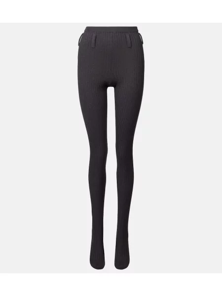 Плетени чорапогащи Prada сиво