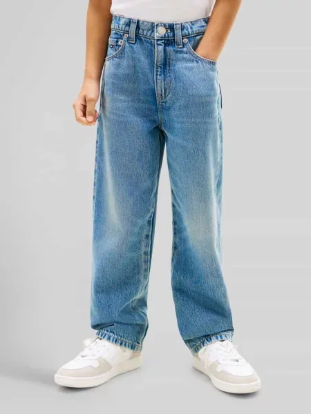 Jeansy w kroju loose fit z 5 kieszeni Tommy Hilfiger niebieskie