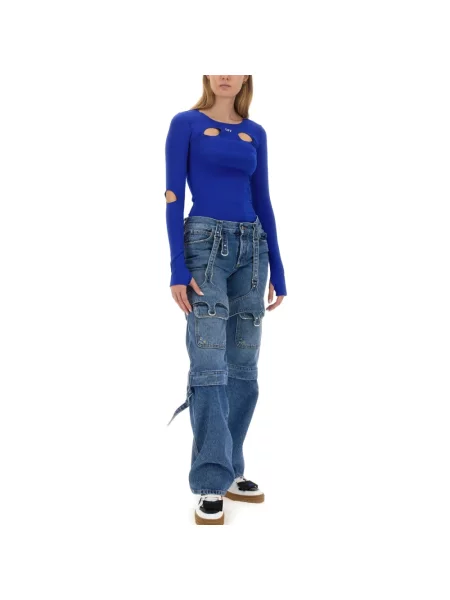 Jeansy Off-white białe