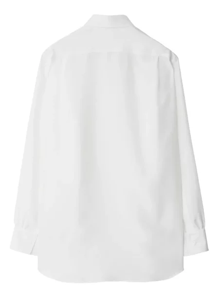 Cămașă Burberry de mătase lungă alb