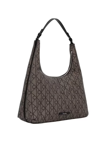 Geantă Calvin Klein Emblem Jacquard Kaki maro