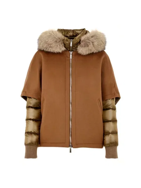 Kurtka Moorer wełniana brązowa