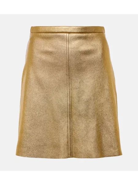 Fustă din piele Stouls auriu
