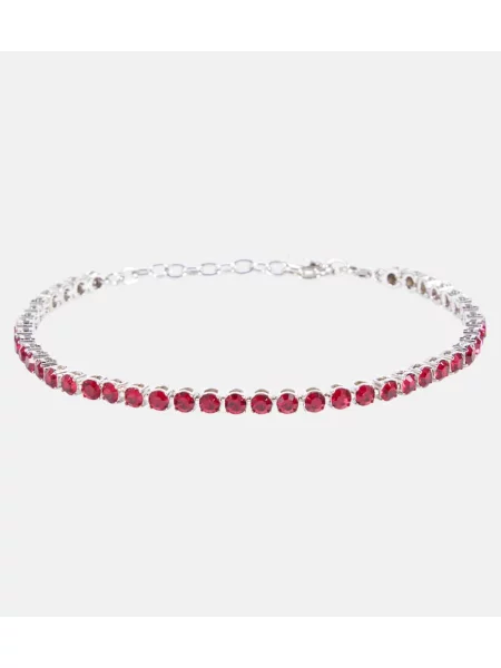 Tenis zapestnica Amina Muaddi rdeča