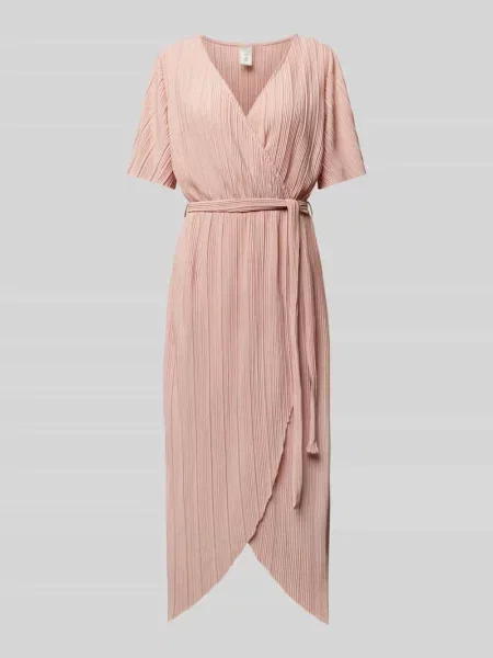 Y.A.S sukienka kopertowa YASOlinda Kobiety Sztuczne włókno jednolity 34 różowy