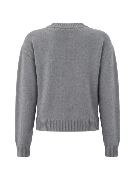 Pulover Msgm cu decolteu rotund gri