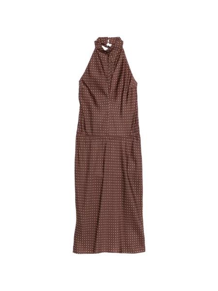 Rochie midi Posse cu buline maro