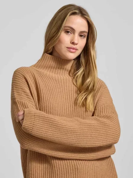 Sweter z dzianiny o luźnym kroju z mieszanki wełny i kaszmiru model ‘LONA’ 0039 Italy