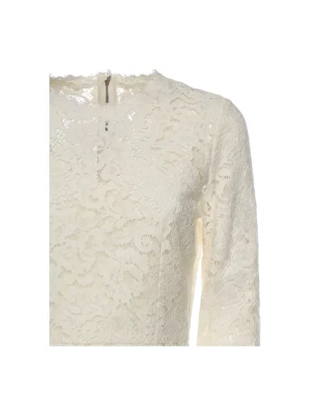 Sukienka Dolce And Gabbana koronkowa biała