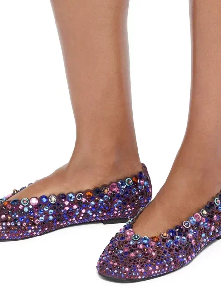 Замшевые балетки Kurt Geiger London фиолетовые