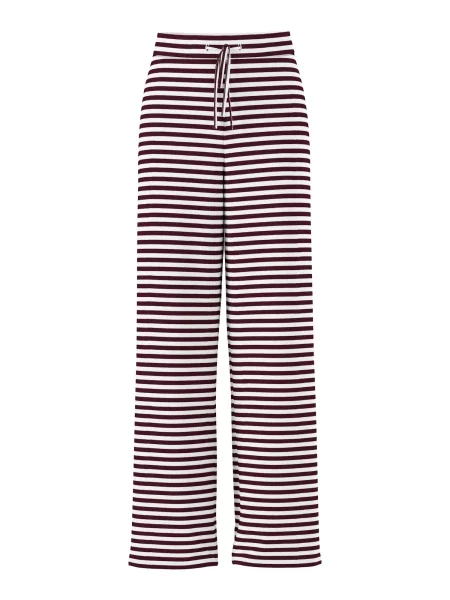 PIECES Pantaloni PCLaya roșu vin alb