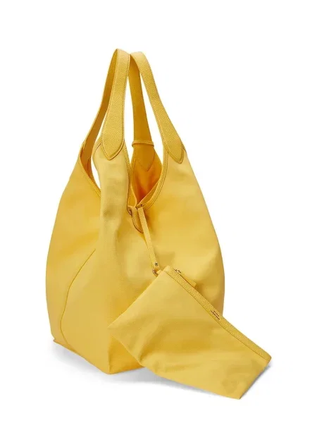 Шкіряна сумочка Polo Ralph Lauren жовтий
