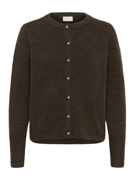 Kaffe Geacă tricotată KANiel închis maro