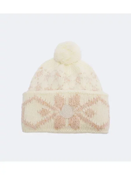 Căciulă Moncler de lână alb