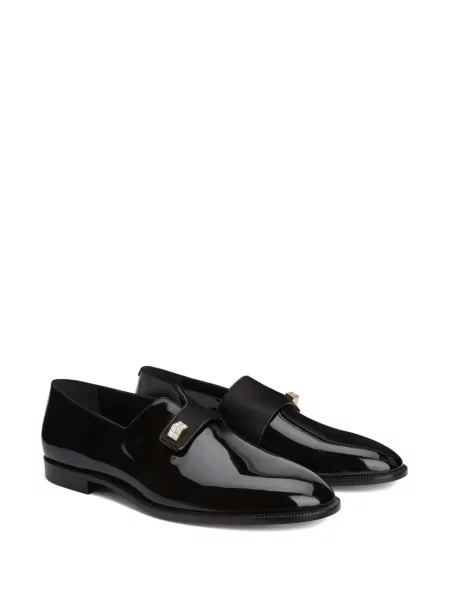 Pantofi loafer Giuseppe Zanotti din piele de lac negru