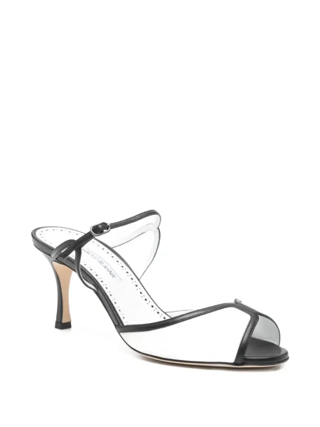 Sandale Manolo Blahnik din piele alb