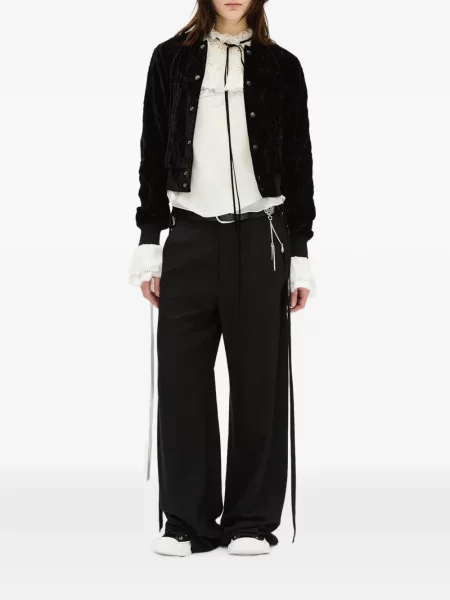 Bluză Ann Demeulemeester cu volane alb