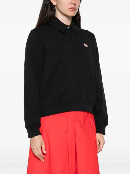 Tricou polo Maison Kitsune negru