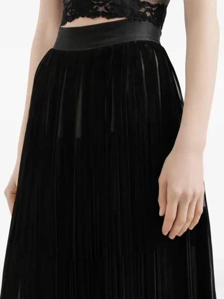 Fustă Dolce & Gabbana din organza negru