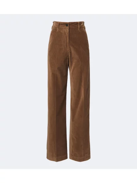Pantaloni Moncler Grenoble de catifea cord maro