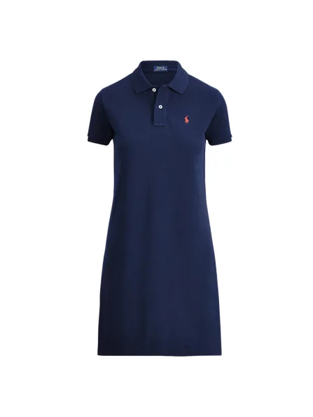 Sukienka Polo Ralph Lauren z logo niebieska