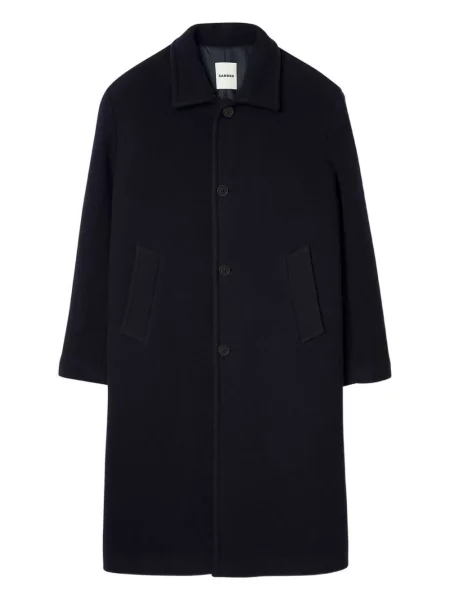 Palton Sandro de lână albastru