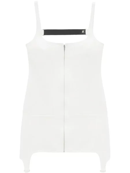 Rochie mini Courreges de costum alb
