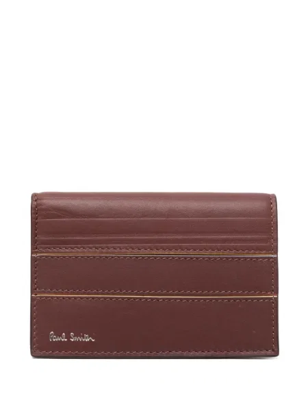 Portofel Paul Smith din piele cu dungi maro