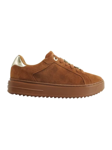 Sneakersy Guess skórzane brązowe